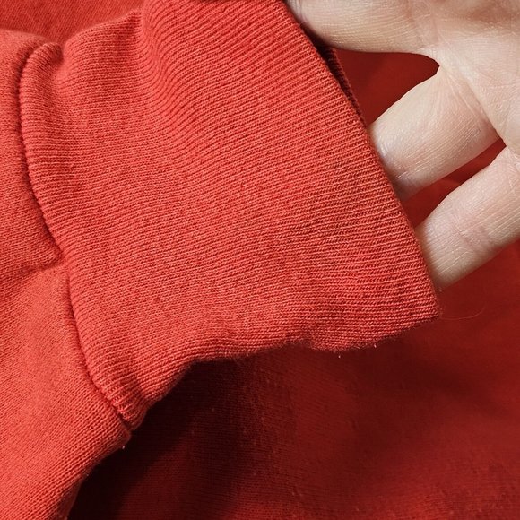 Vintage 90s Red Crewneck Sweatshirt Farm Animals Grandma Grannycore M Red - Picture 7 of 10